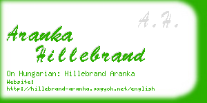 aranka hillebrand business card
